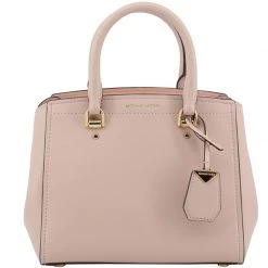 Michael Kors Soft Pink Leather Medium Benning Satchel Bag For Women