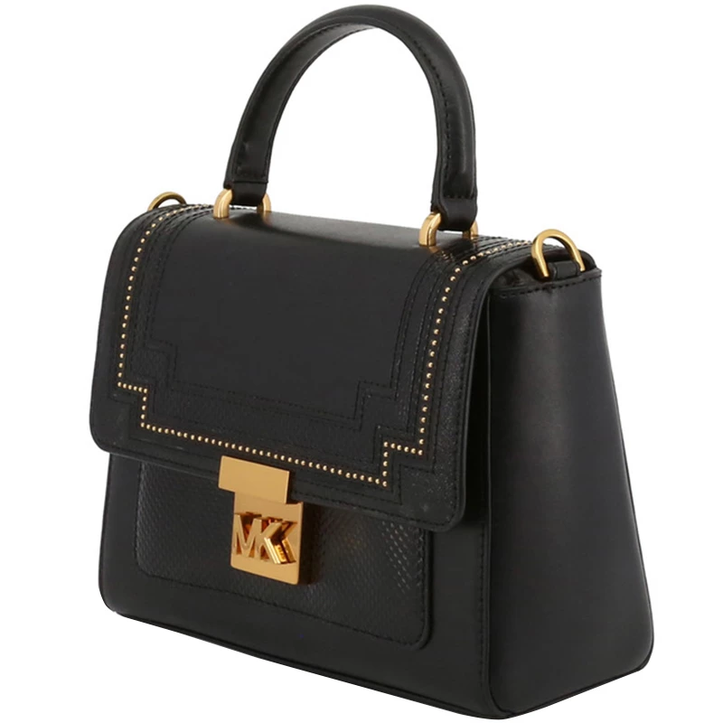 Michael Kors Black Leather Whitney Top Handle Bag For Women - Image 2