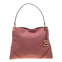 Michael Kors Pink Leather Large Nicole Shoulder Bag For Women
