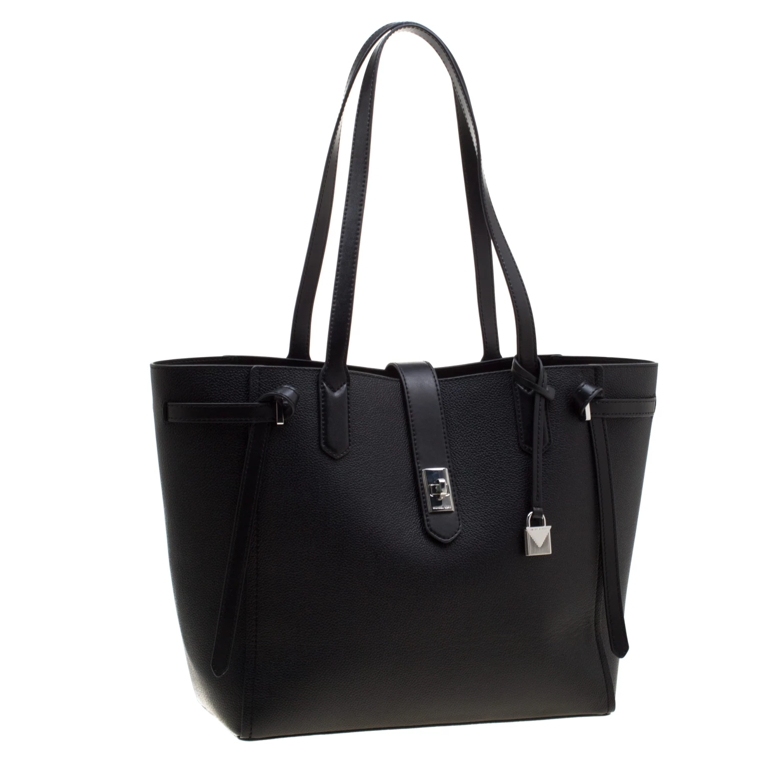 Michael Kors Black Leather Large Cassie Tote For Women - Image 3
