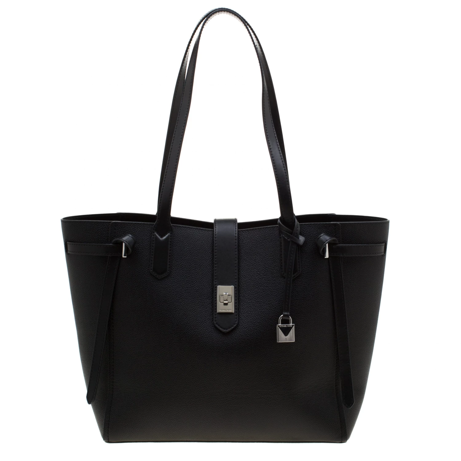Michael Kors Black Leather Large Cassie Tote For Women