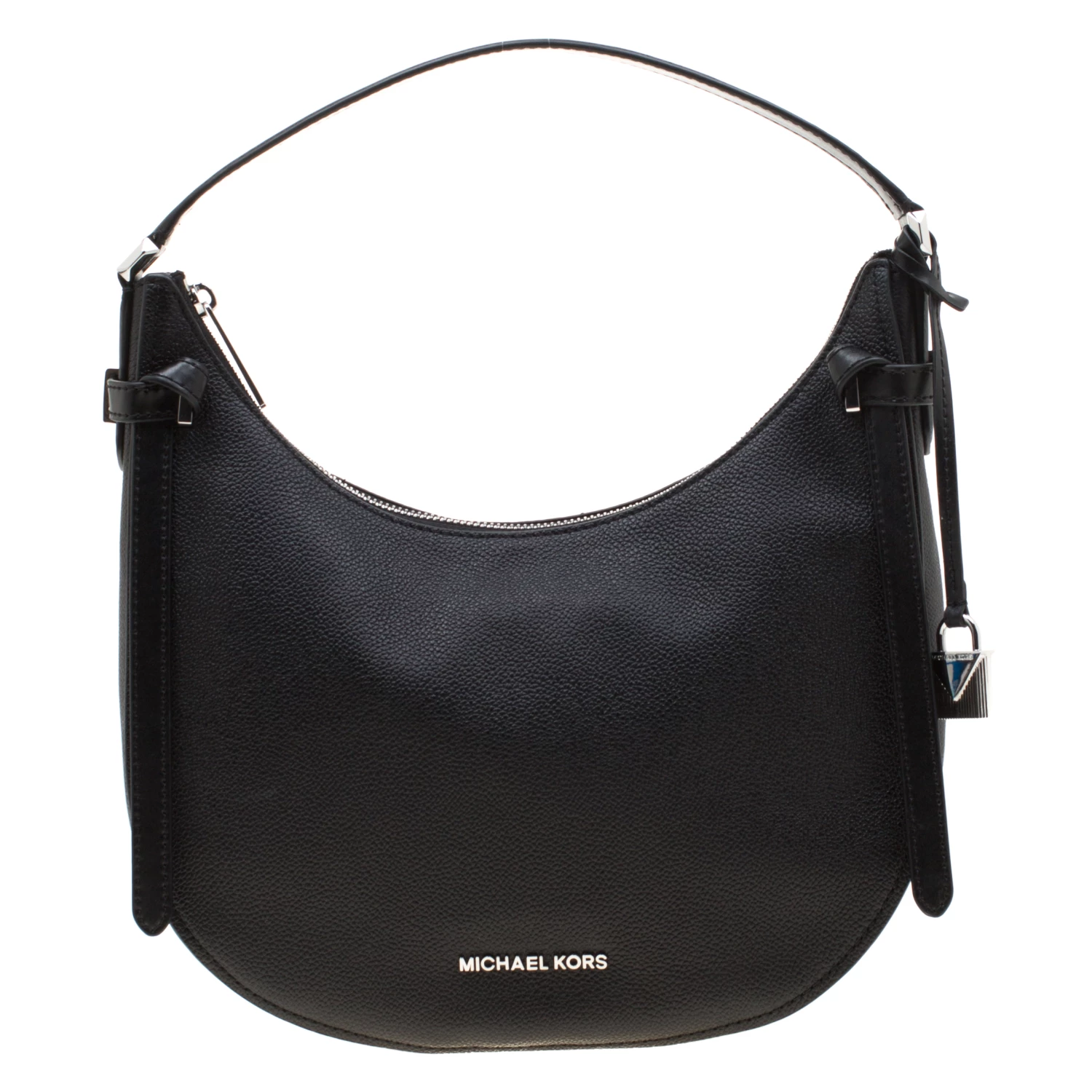 Michael Kors Black Leather Medium Cassie Hobo For Women