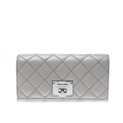 Michael Kors Micheal Kors Grey Quilted Leather Astrid Wallet For Women