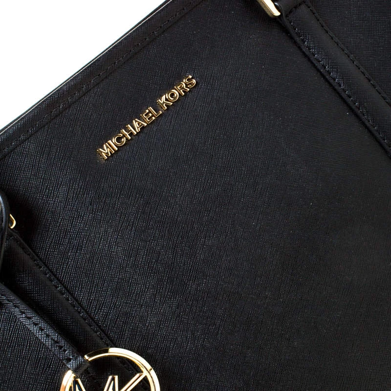 Michael Kors Black Leather Sady Tote For Women - Image 5