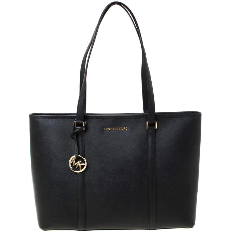 Michael Kors Black Leather Sady Tote For Women
