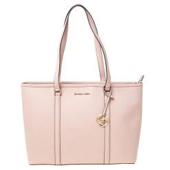 Michael Kors Powder Pink Leather Large Sady Tote For Women