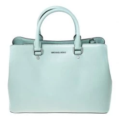 MICHAEL Michael Kors Lime Green Leather Savannah Celadon Tote For Women