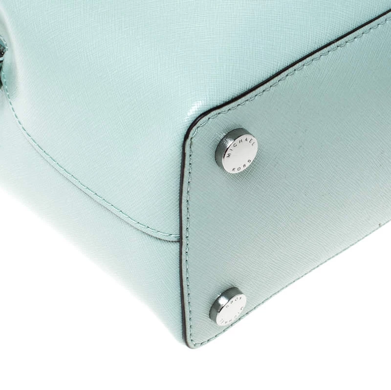 MICHAEL Michael Kors Lime Green Leather Savannah Celadon Tote For Women - Image 11