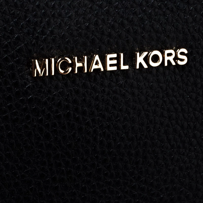 MICHAEL Michael Kors Black Leather Kimberly Bonded Tote For Women - Image 8