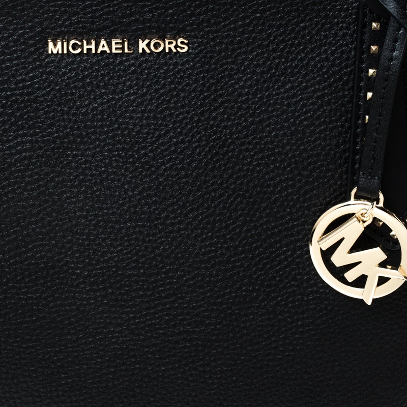 MICHAEL Michael Kors Black Leather Kimberly Bonded Tote For Women - Image 5