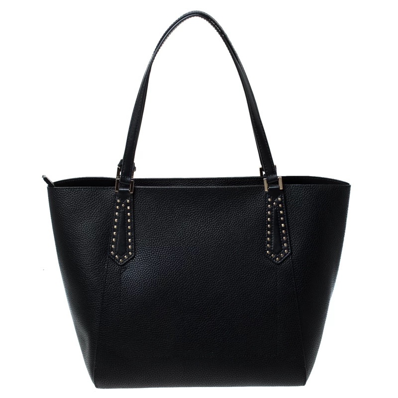 MICHAEL Michael Kors Black Leather Kimberly Bonded Tote For Women - Image 4