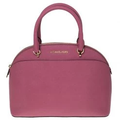 MICHAEL Michael Kors Pink Saffiano Leather Emmy Satchel For Women