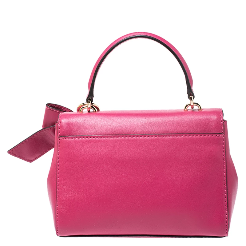 Michael Kors Ultra Pink Leather Mini Ava Top Crossbody Bag For Women - Image 4
