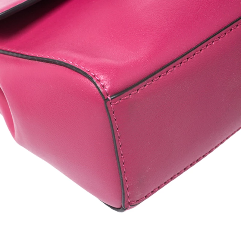 Michael Kors Ultra Pink Leather Mini Ava Top Crossbody Bag For Women - Image 12