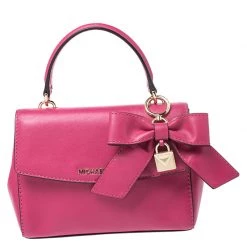 Michael Kors Ultra Pink Leather Mini Ava Top Crossbody Bag For Women