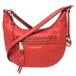 Michael Kors Orange Leather Croossbody Bag For Women