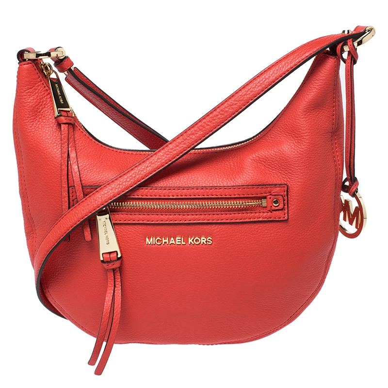 Michael Kors Orange Leather Croossbody Bag For Women
