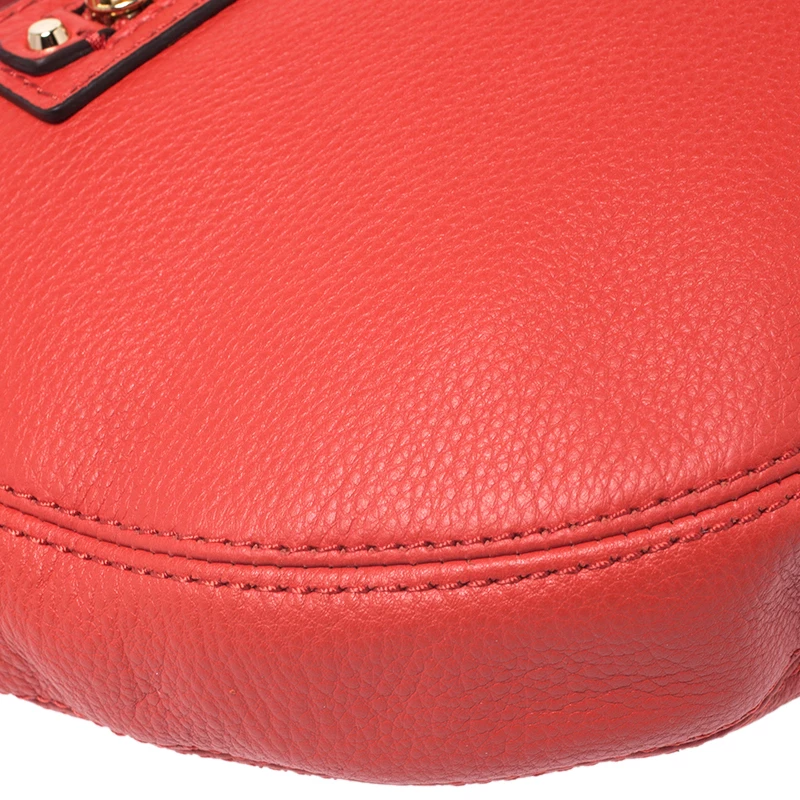 Michael Kors Orange Leather Croossbody Bag For Women - Image 11