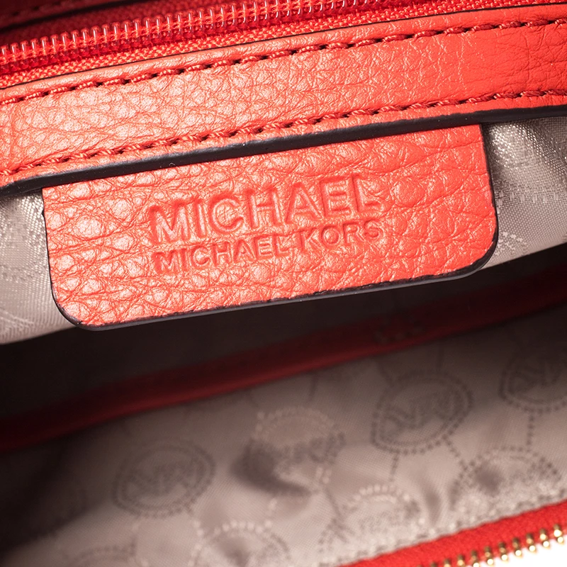 Michael Kors Orange Leather Croossbody Bag For Women - Image 8