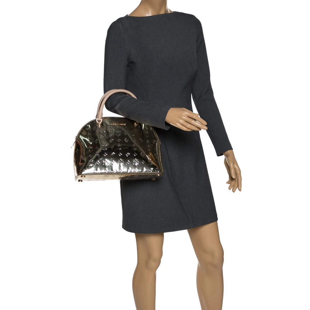 MICHAEL Michael Kors Metallic Gold Mirror Leather Emmy Dome Satchel For Women - Image 2