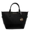 Michael Kors Black Leather Trista Tote For Women