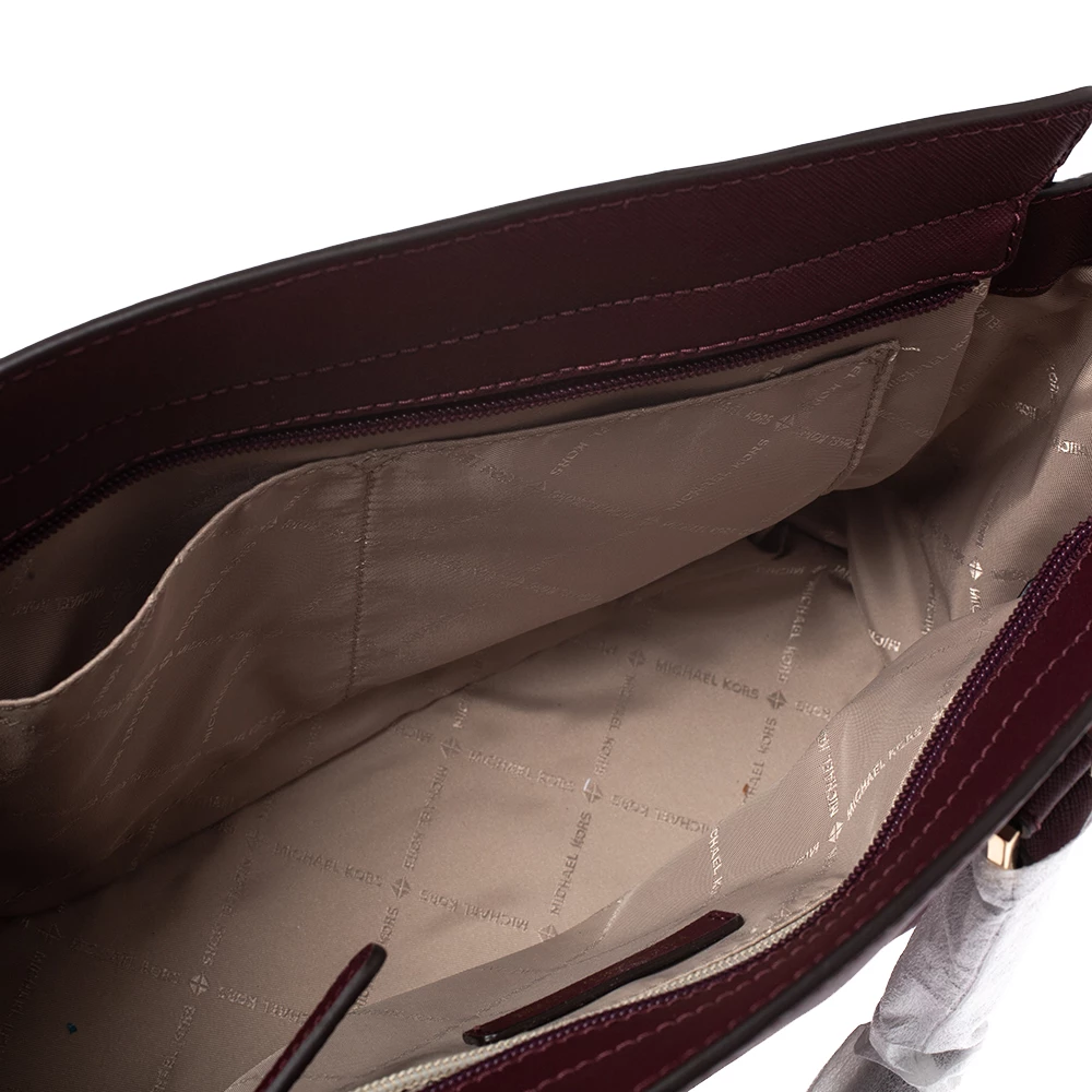 Michael Michael Kors Burgundy Leather Medium Selma Satchel For Women - Image 7