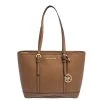 Michael Kors Tan Leather Small Jet Set Travel Tote For Women
