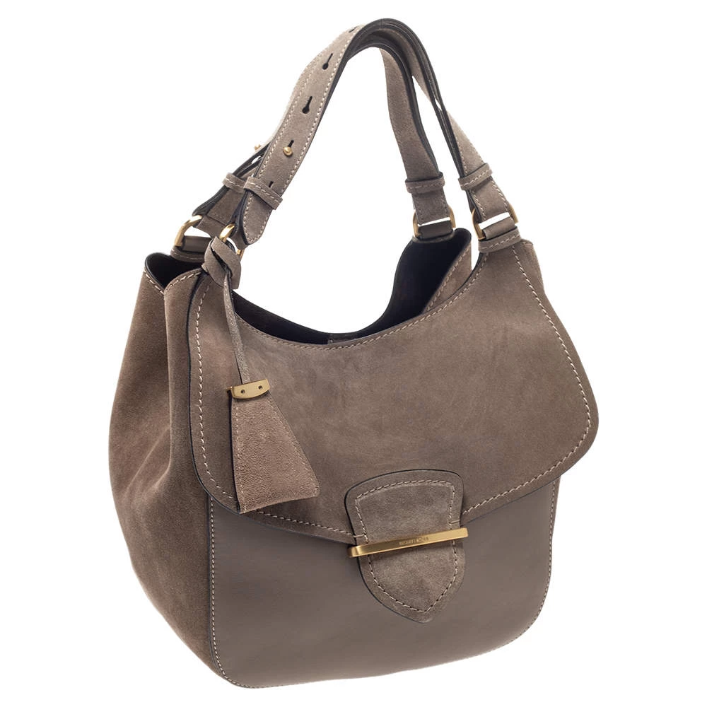 Michael Kors Taupe Leather And Nubuck Josie Hobo For Women - Image 3
