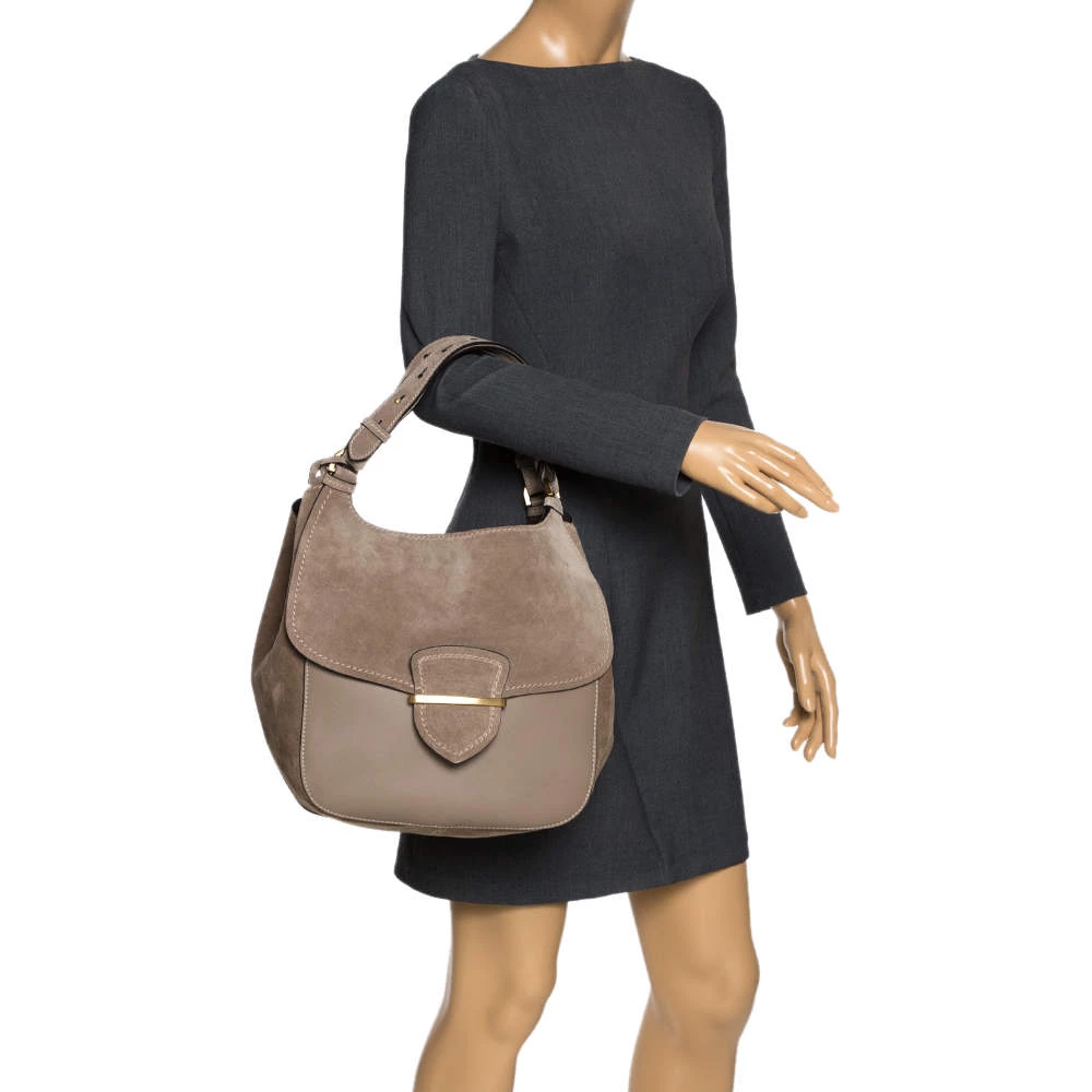 Michael Kors Taupe Leather And Nubuck Josie Hobo For Women - Image 2