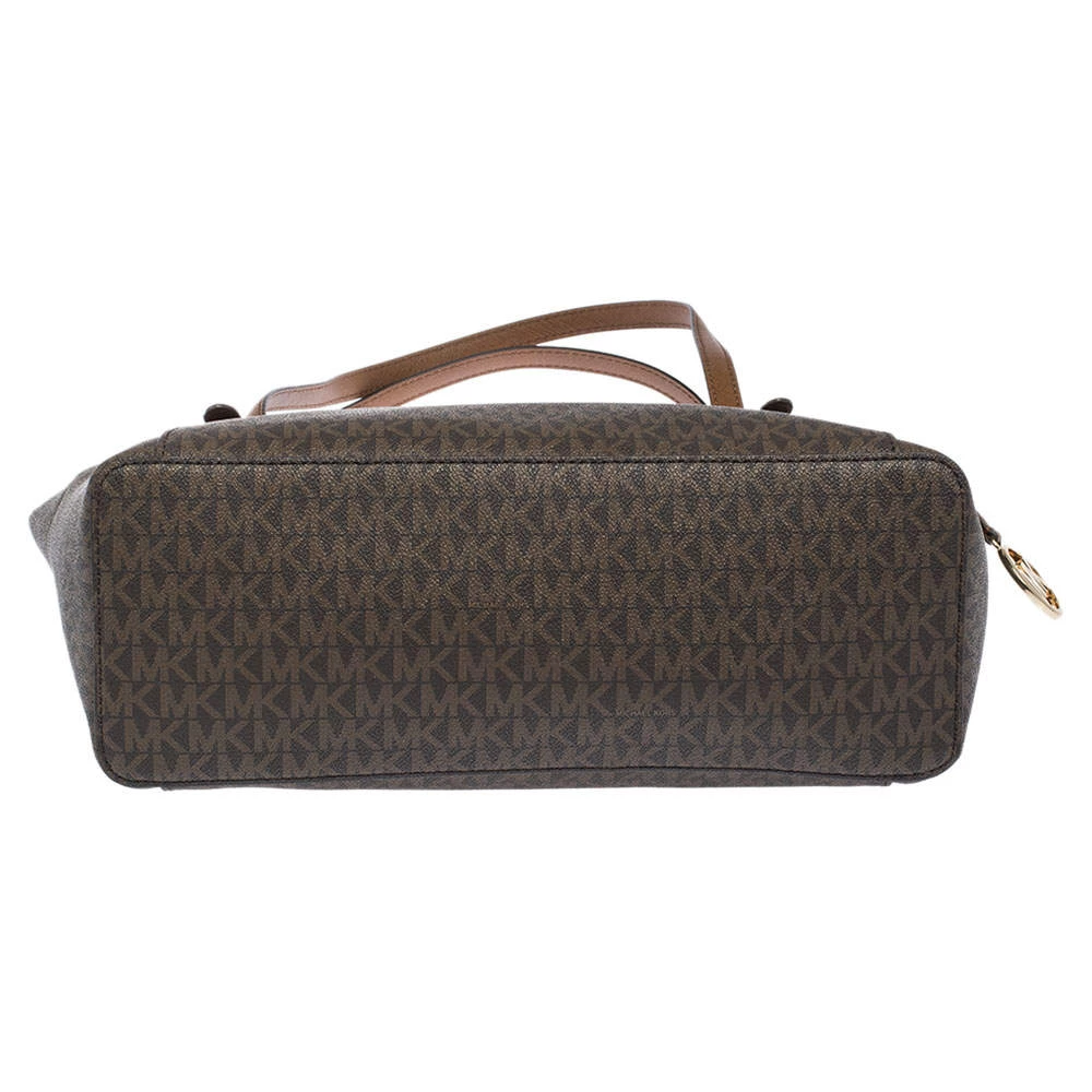 Michael Kors Dark Brown Signature Coated Canvas Ciara Tote For Women - Image 7
