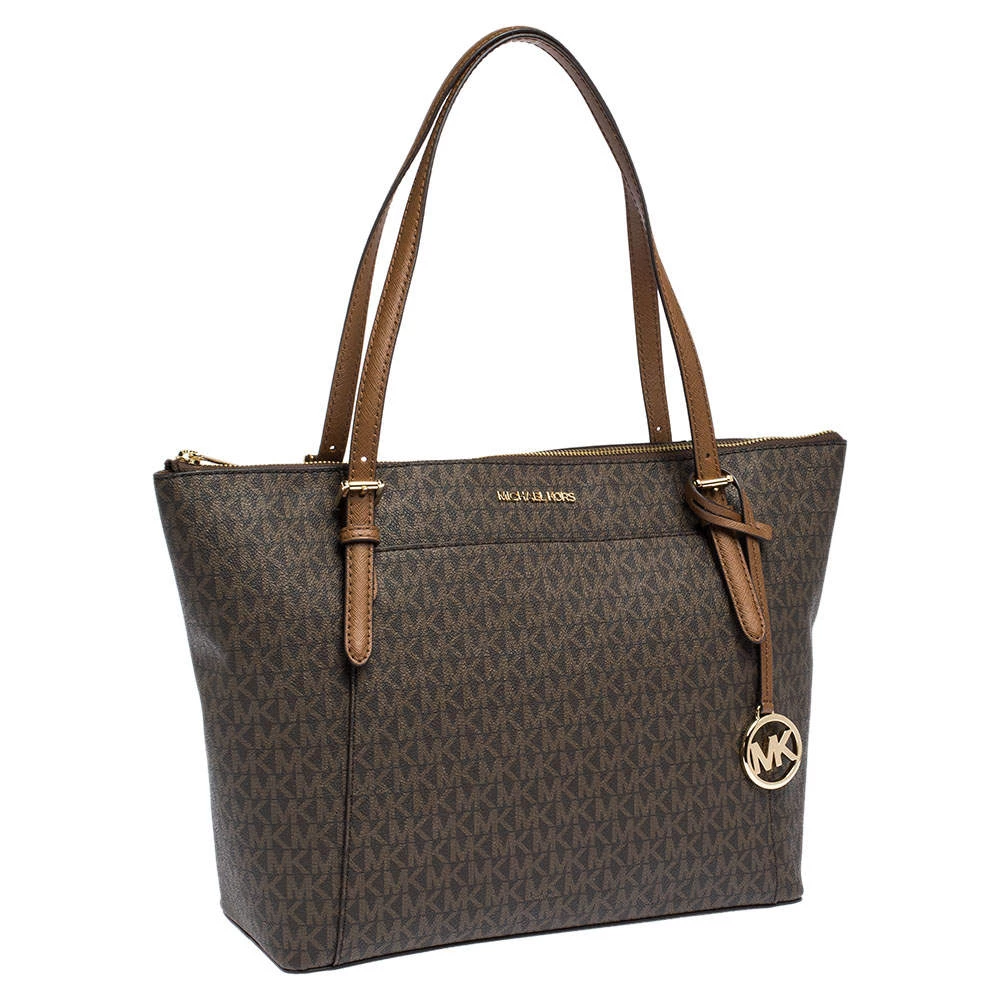 Michael Kors Dark Brown Signature Coated Canvas Ciara Tote For Women - Image 3