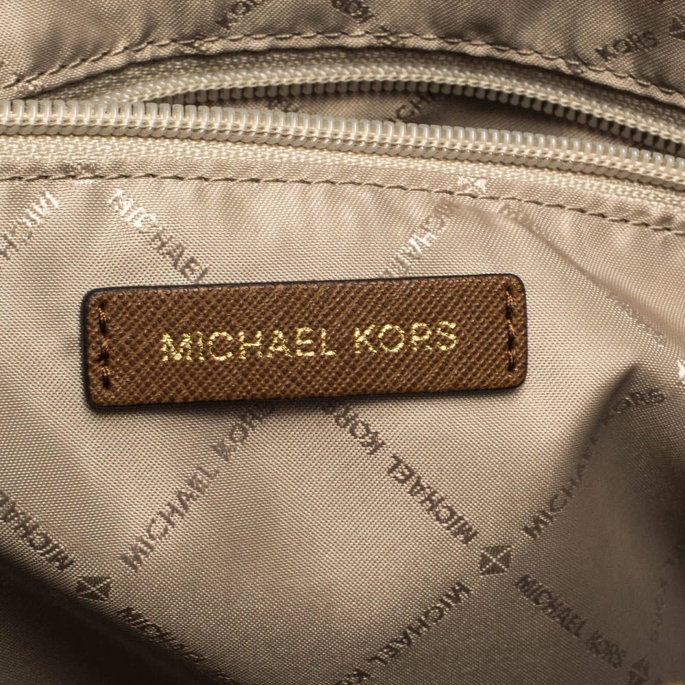 Michael Kors Dark Brown Signature Coated Canvas Ciara Tote For Women - Image 9