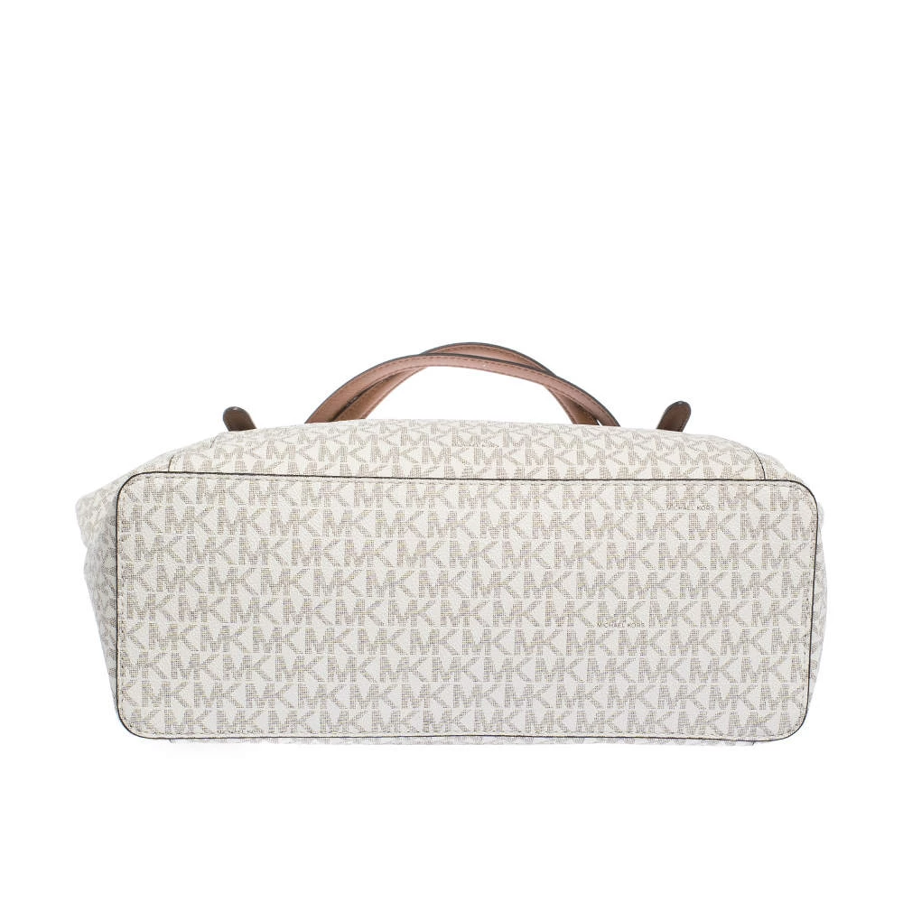 Michael Kors Vanilla White Signature Coated Canvas Large Ciara Tote For Women - Image 6