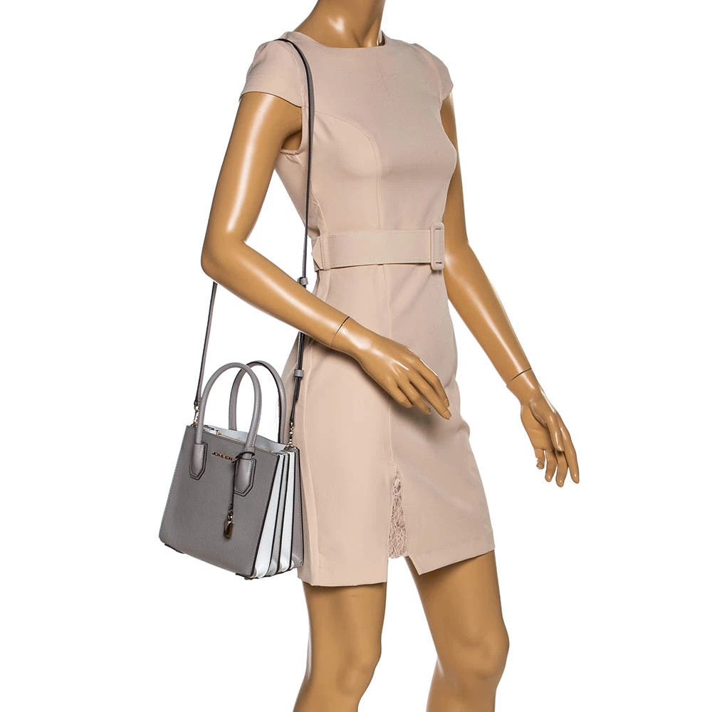 Michael Kors Grey/White Leather Mercer Tote For Women - Image 2