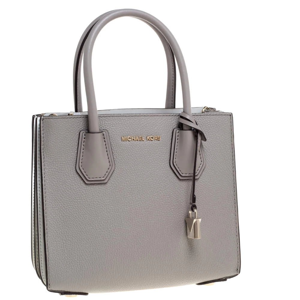Michael Kors Grey/White Leather Mercer Tote For Women - Image 3