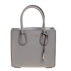 Michael Kors Grey/White Leather Mercer Tote For Women