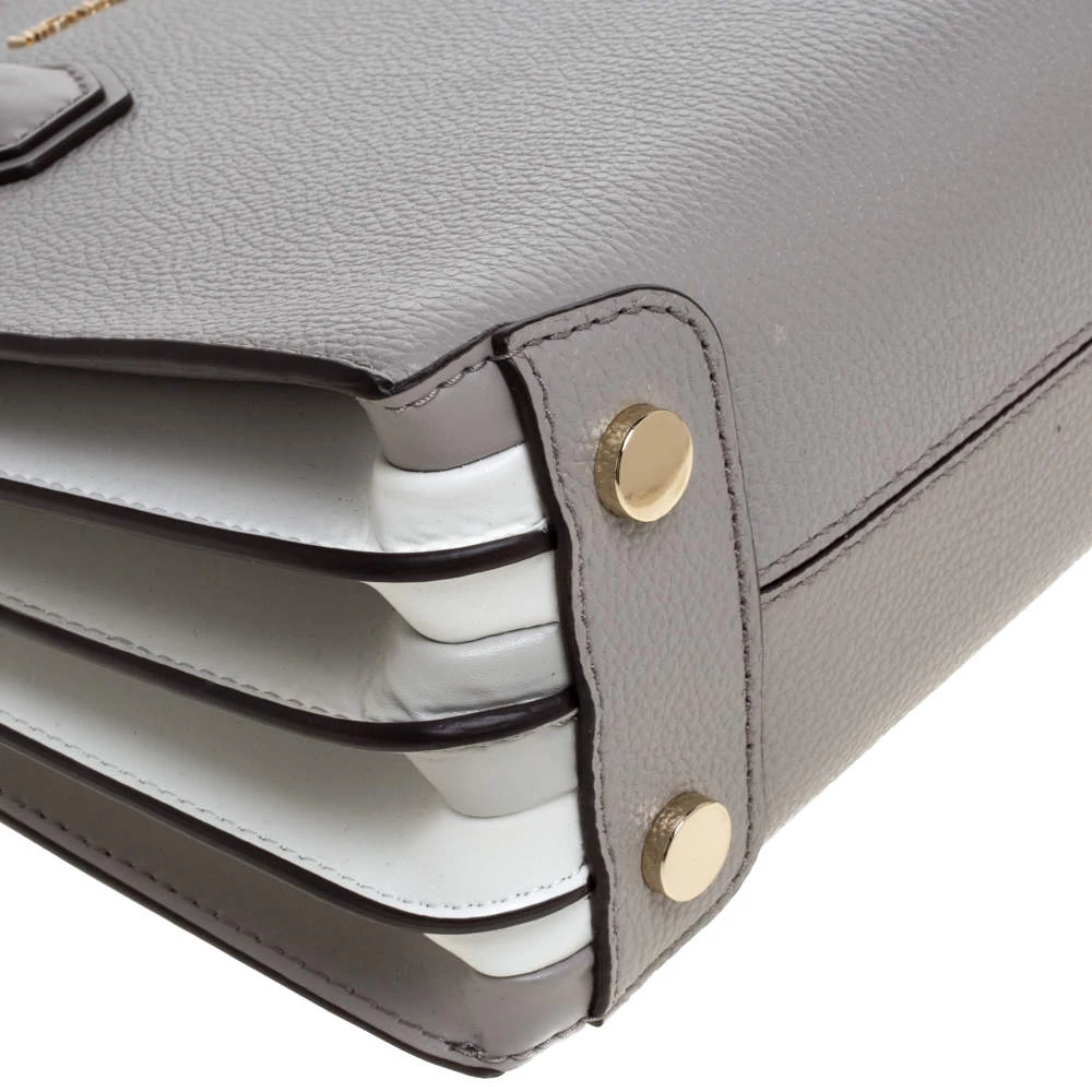 Michael Kors Grey/White Leather Mercer Tote For Women - Image 10