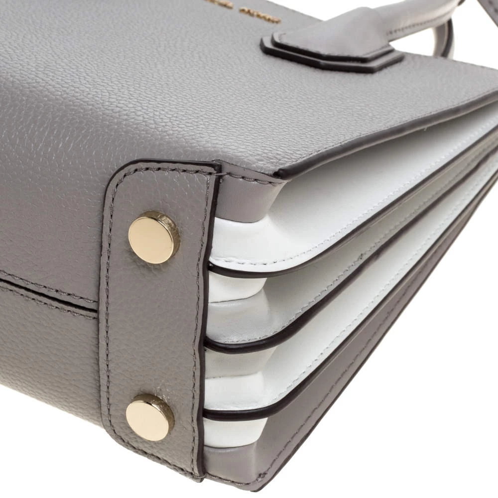 Michael Kors Grey/White Leather Mercer Tote For Women - Image 11