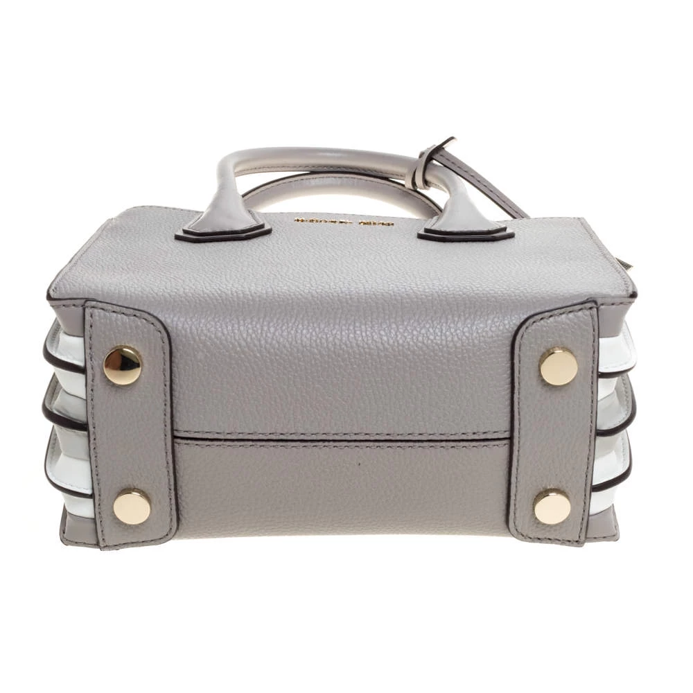 Michael Kors Grey/White Leather Mercer Tote For Women - Image 6