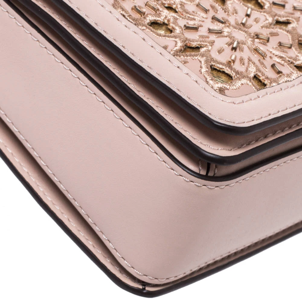 Michael Kors Soft Pink Leather Medium Gusset Jade Shoulder Bag For Women - Image 10