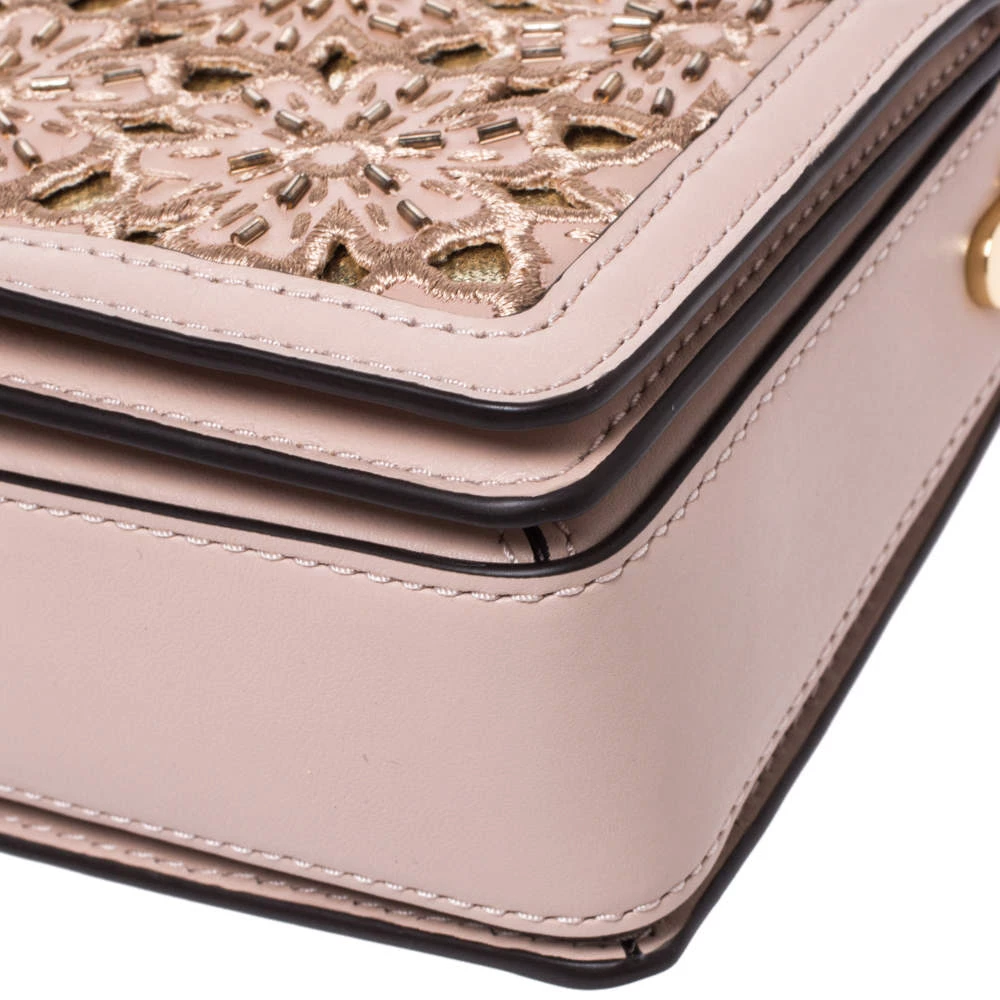 Michael Kors Soft Pink Leather Medium Gusset Jade Shoulder Bag For Women - Image 11