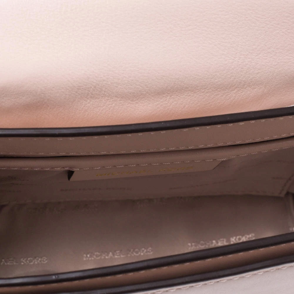 Michael Kors Soft Pink Leather Medium Gusset Jade Shoulder Bag For Women - Image 7