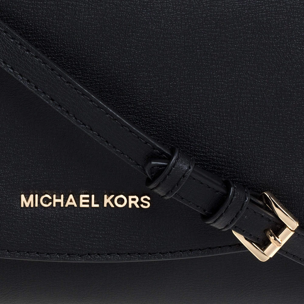 Michael Kors Black Leather Medium Ellis Crossbody Bag For Women - Image 5