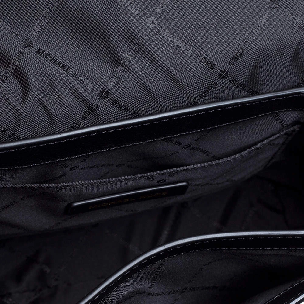 Michael Kors Black Leather Medium Ellis Crossbody Bag For Women - Image 7