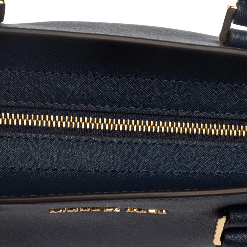 Michael Michael Kors Navy Blue Leather Medium Selma Satchel For Women - Image 12