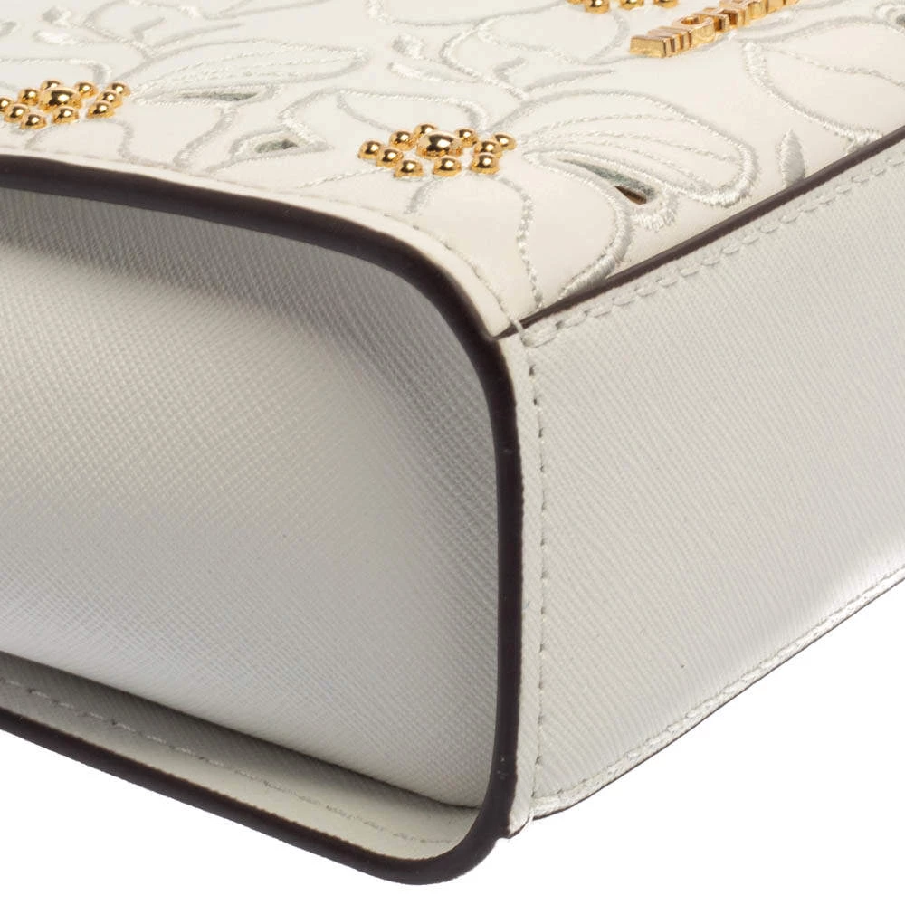 Michael Kors White Leather Studded Sofia Shoulder Bag For Women - Image 12