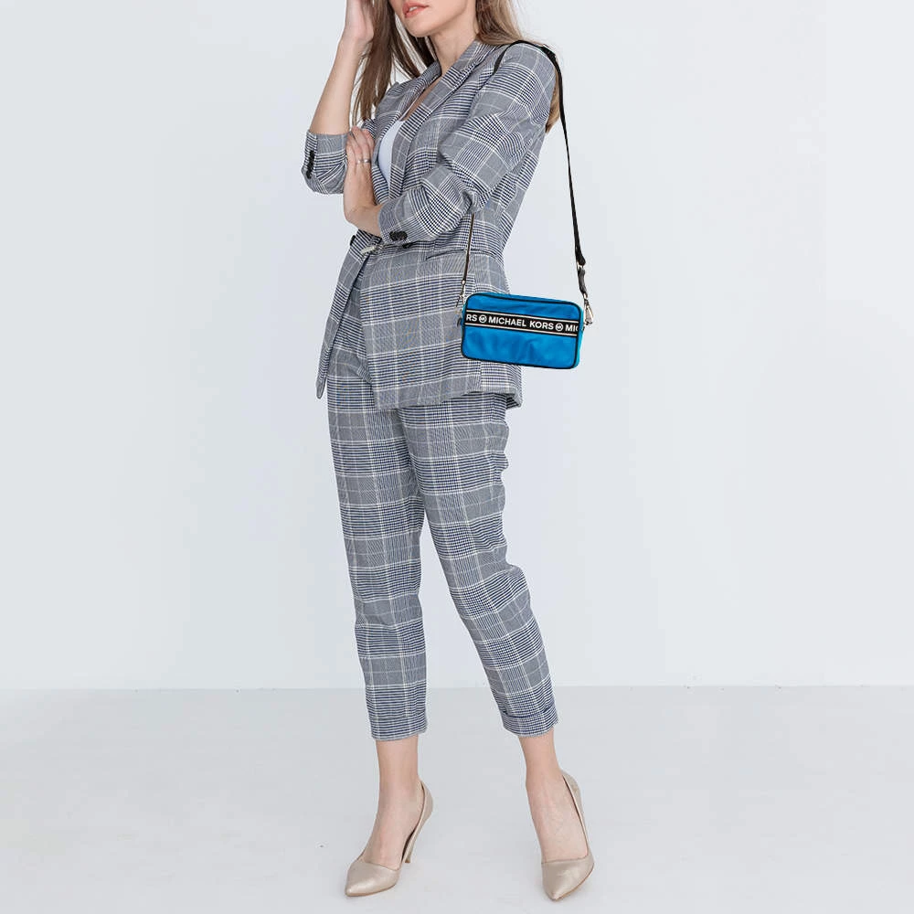 Michael Kors Blue Nylon Small Kenly Camera Crossbody Bag For Women - Image 2