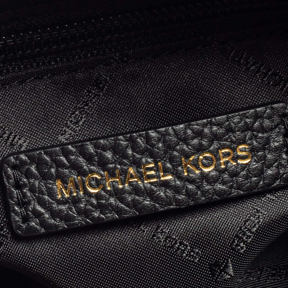 Michael Kors Black Leather Medium Jet Set Chain Shoulder Bag For Women - Image 8