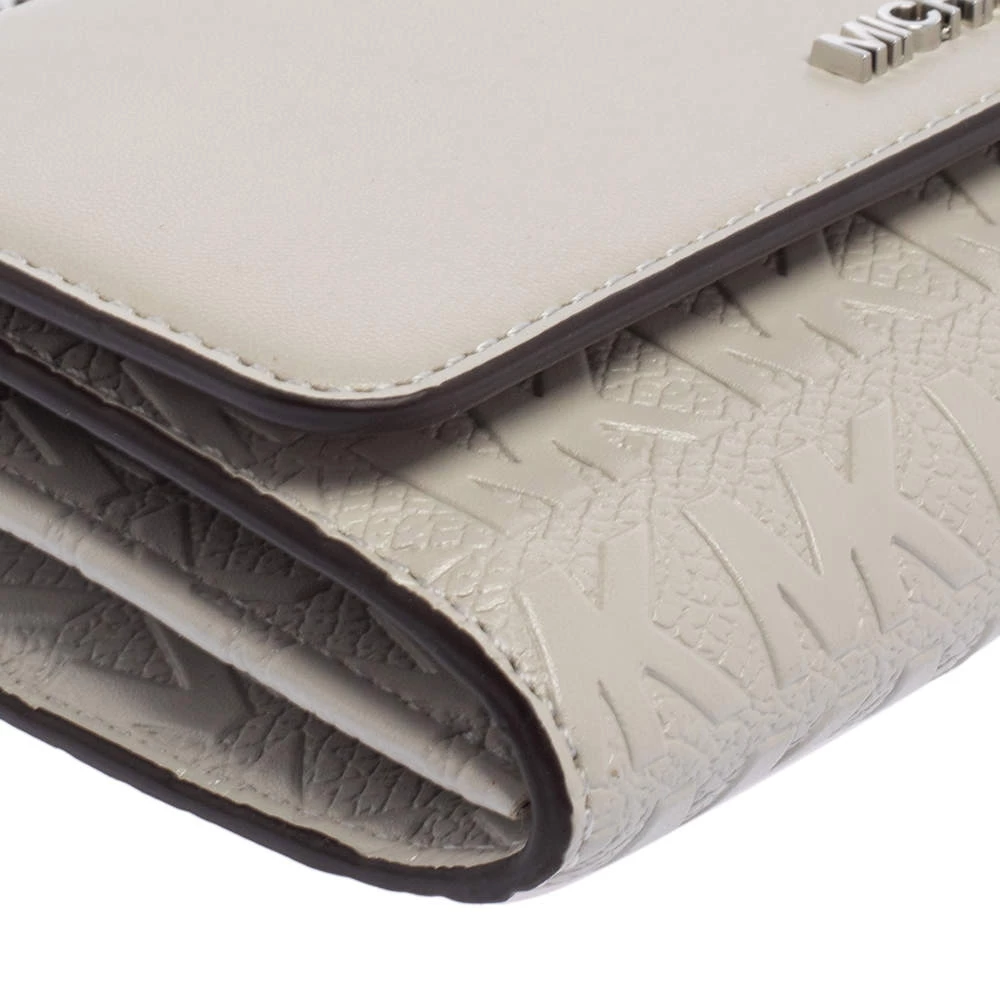 Michael Kors Grey Leather Jet Set Wallet On Chain For Women - Image 12