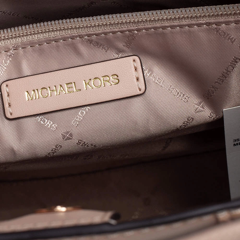 Michael Kors Two Tone Beige Croc Embossed And Leather NS Mercer Shopper Tote For Women - Image 8